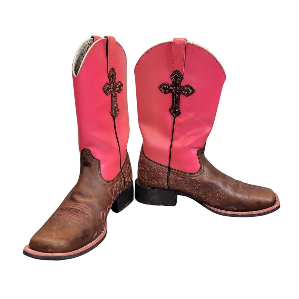 Ariat Brown Heeled Boots with Western Flair
